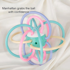 Baby toys: Manhattan ball, baby teething ball, soft rubber teething toy, hand-held ball for babies, newborn rattle