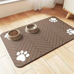 Pet Feeding Mat-Absorbent Pet Placemat for Food and Water Bowl with Waterproof Rubber Backing Quick Dry Water Mat for Dog Cat