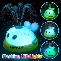Baby Bath Toys Toddler Bath Toys for Kids Light Up Whale Bath Toys Sprinkler Pool Water Table Infant Toys Bathtub Fountain Toy