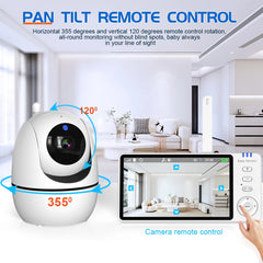 Video Baby Monitor with Cam and Audio,5" Display Baby Monitor No WiFi,Remote Pan-Tilt-Zoom Baby Camera, Night Vision,2-Way Talk