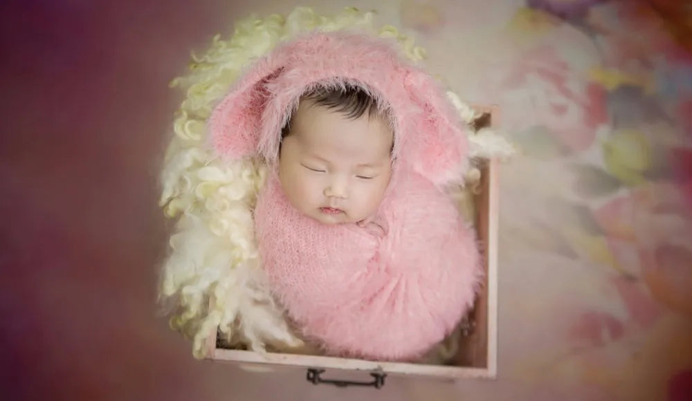 Newborn baby stretch knit wrap Baby soft swaddle knit blanket Photography props Jersey wrap photo props