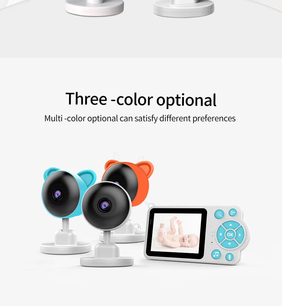 Baby Care Infrared Night Vision Breastfeeding Reminder Temperature Detection Lullaby Wireless Connection Video Surveillance