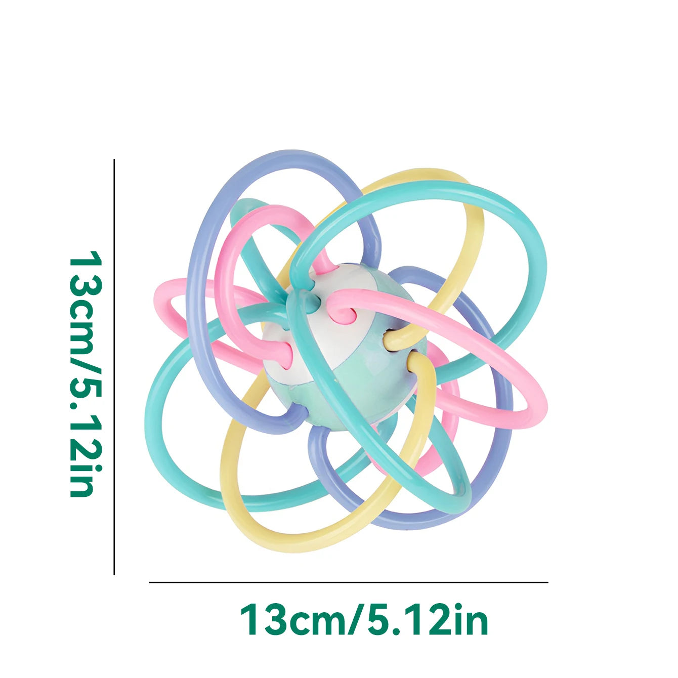 Baby toys: Manhattan ball, baby teething ball, soft rubber teething toy, hand-held ball for babies, newborn rattle