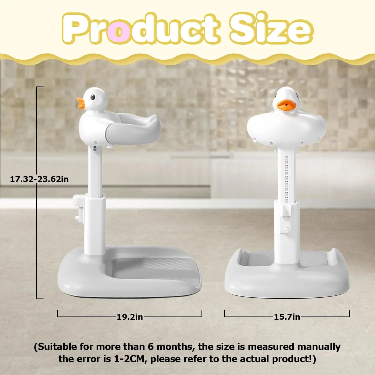 Baby Standing Bath Maker, Baby Shower Stand, Bath Shower Standing Support Baby Bath Stand, Portable and Free Mother Hands