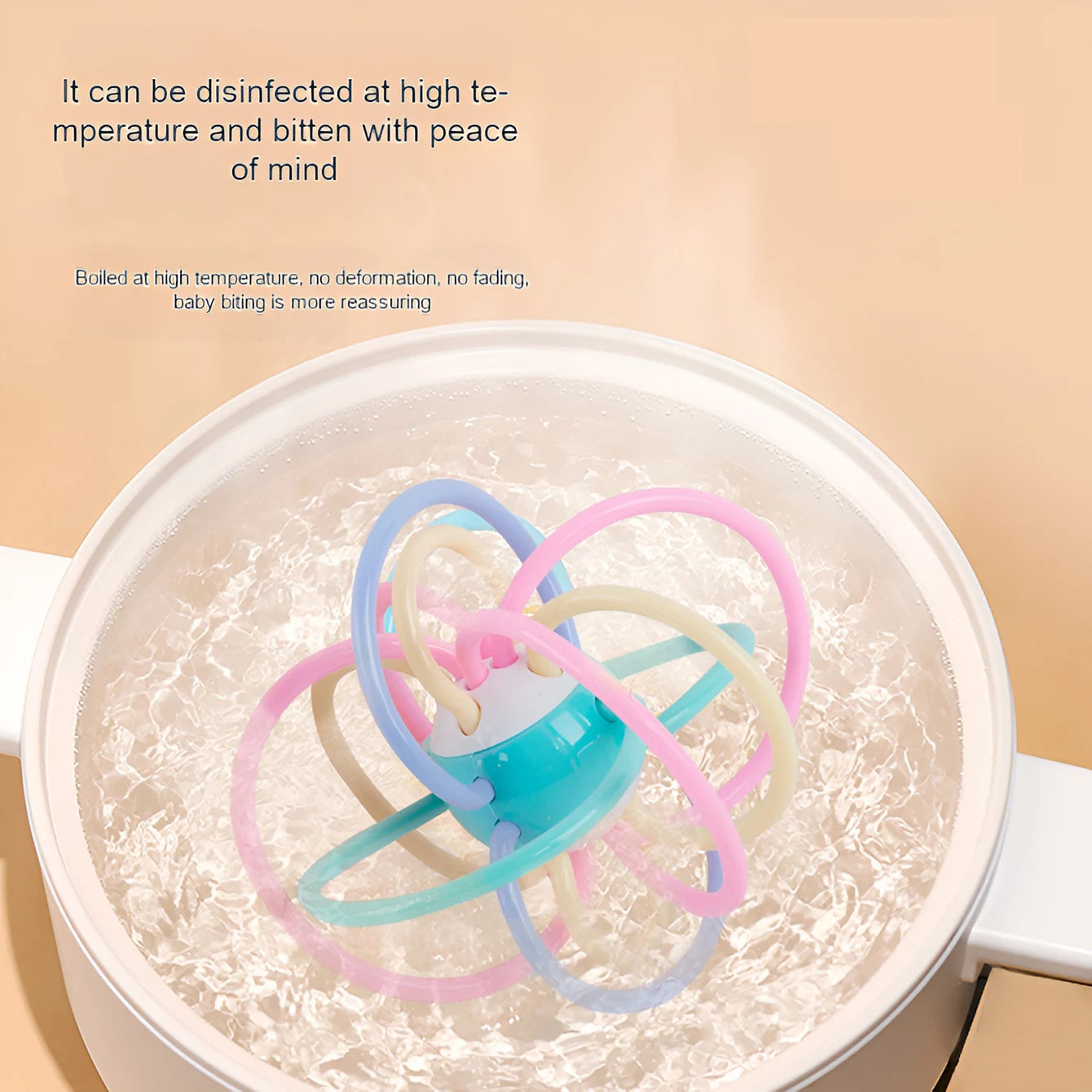 Baby toys: Manhattan ball, baby teething ball, soft rubber teething toy, hand-held ball for babies, newborn rattle