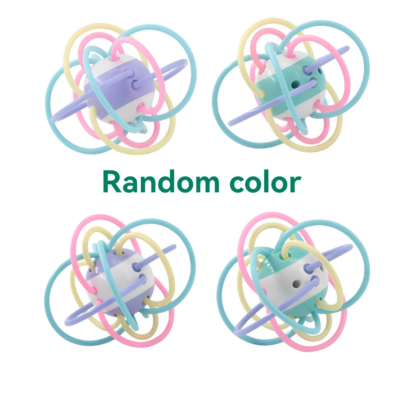 Baby toys: Manhattan ball, baby teething ball, soft rubber teething toy, hand-held ball for babies, newborn rattle