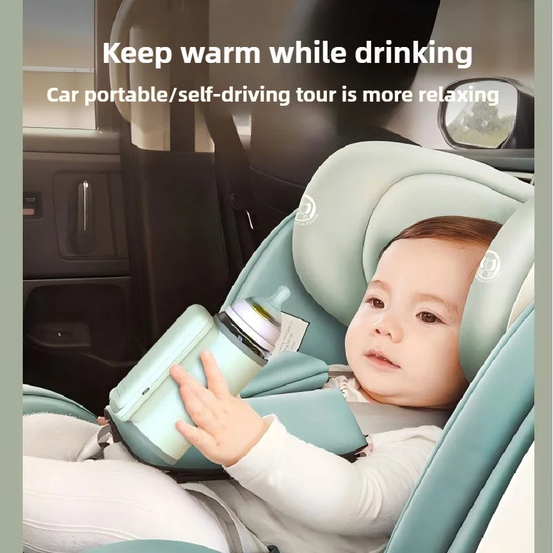 Portable Baby Bottle Warmer 6Heat Level with LCD Screen Breast Milk Warmer Accurate Temperature Control USB Bottle for Travel