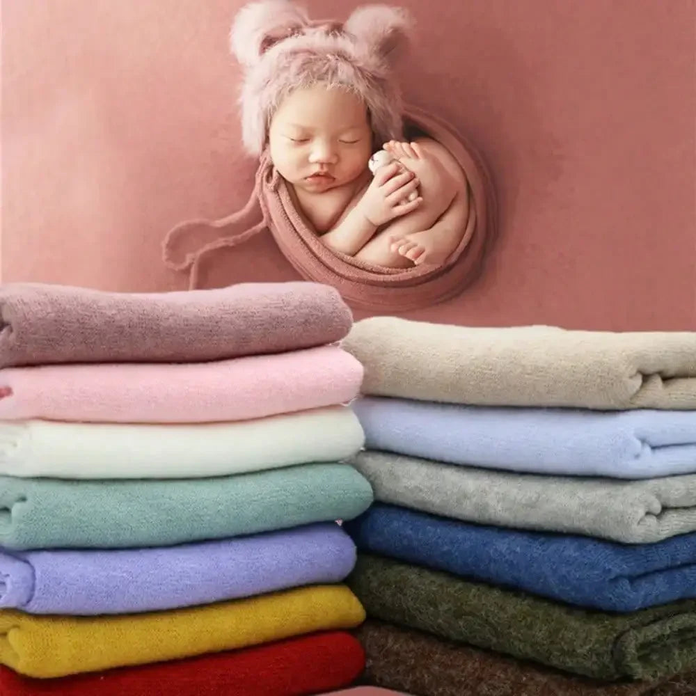 Newborn Photography Backdrop Blanket Wrap Set Soft Fabrics Shoot Studio Accessories Baby Posing Frame Blankets Wraps Fotografia