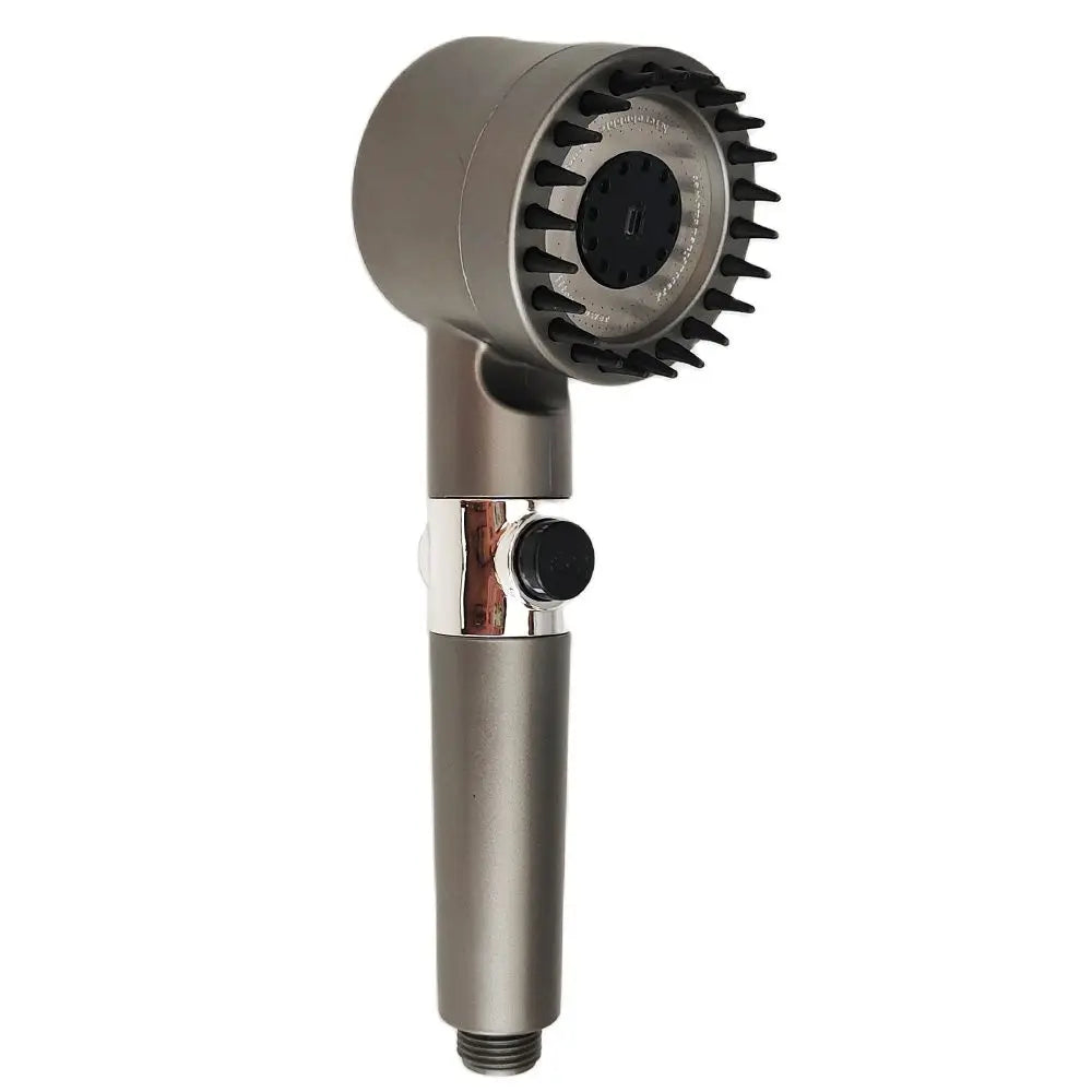 Massage Spa Pressurized Shower Head 3 Modes High Pressure Filter Rainfall Shower One-Key Stop Spray Nozzle Bathroom Accessories