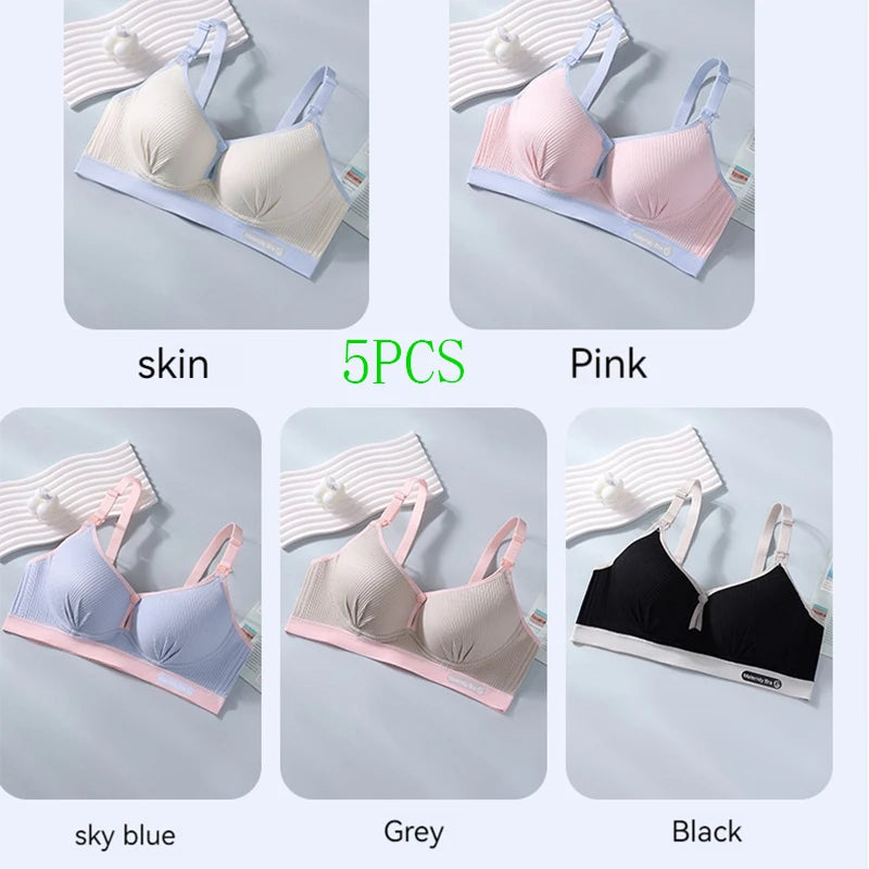 Women's Seamless  Breathable Nursing  Bra For All Seasons  Push-up  Pure Cotton  No Underwire  Maternity Sleepwear