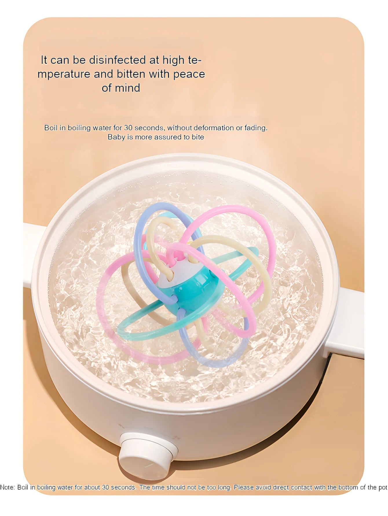 Baby toys: Manhattan ball, baby teething ball, soft rubber teething toy, hand-held ball for babies, newborn rattle