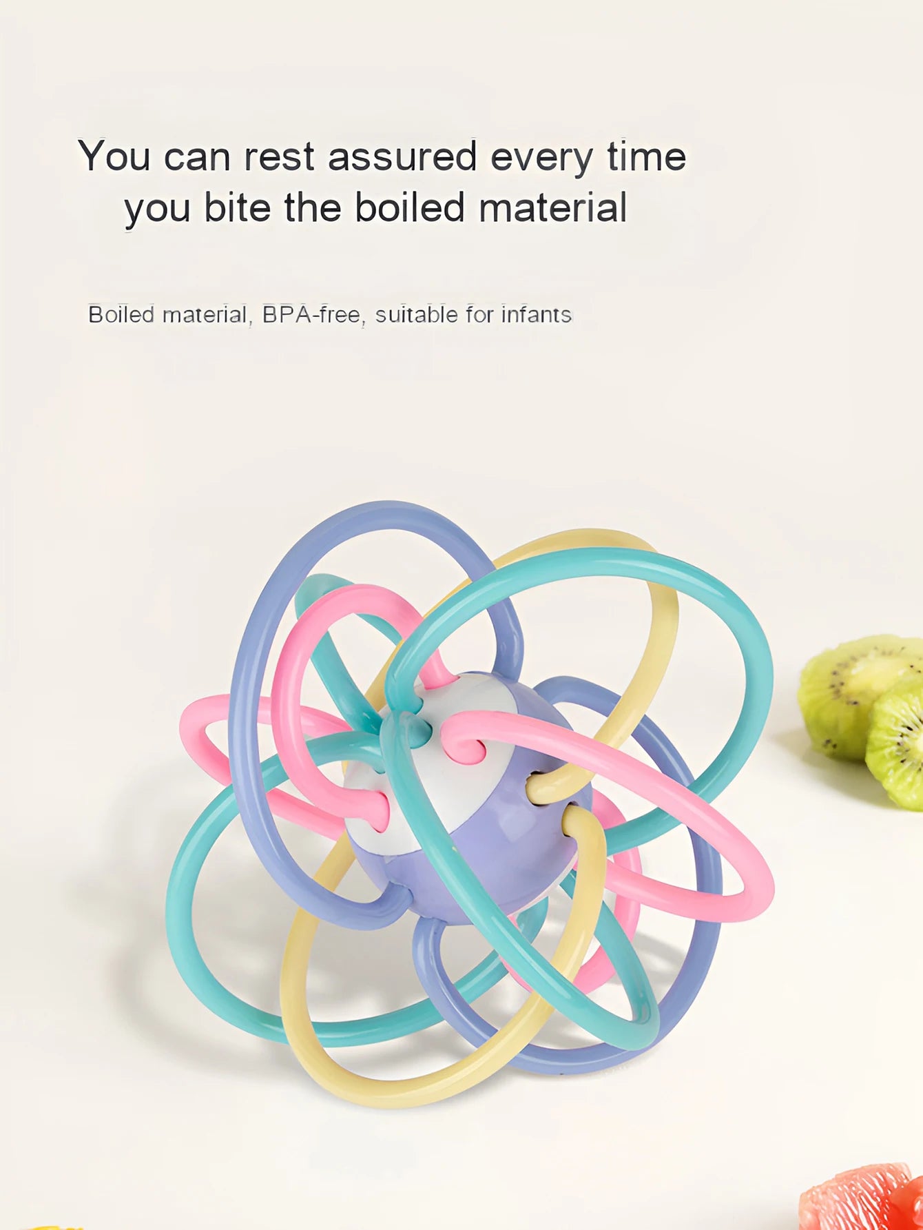 Baby toys: Manhattan ball, baby teething ball, soft rubber teething toy, hand-held ball for babies, newborn rattle