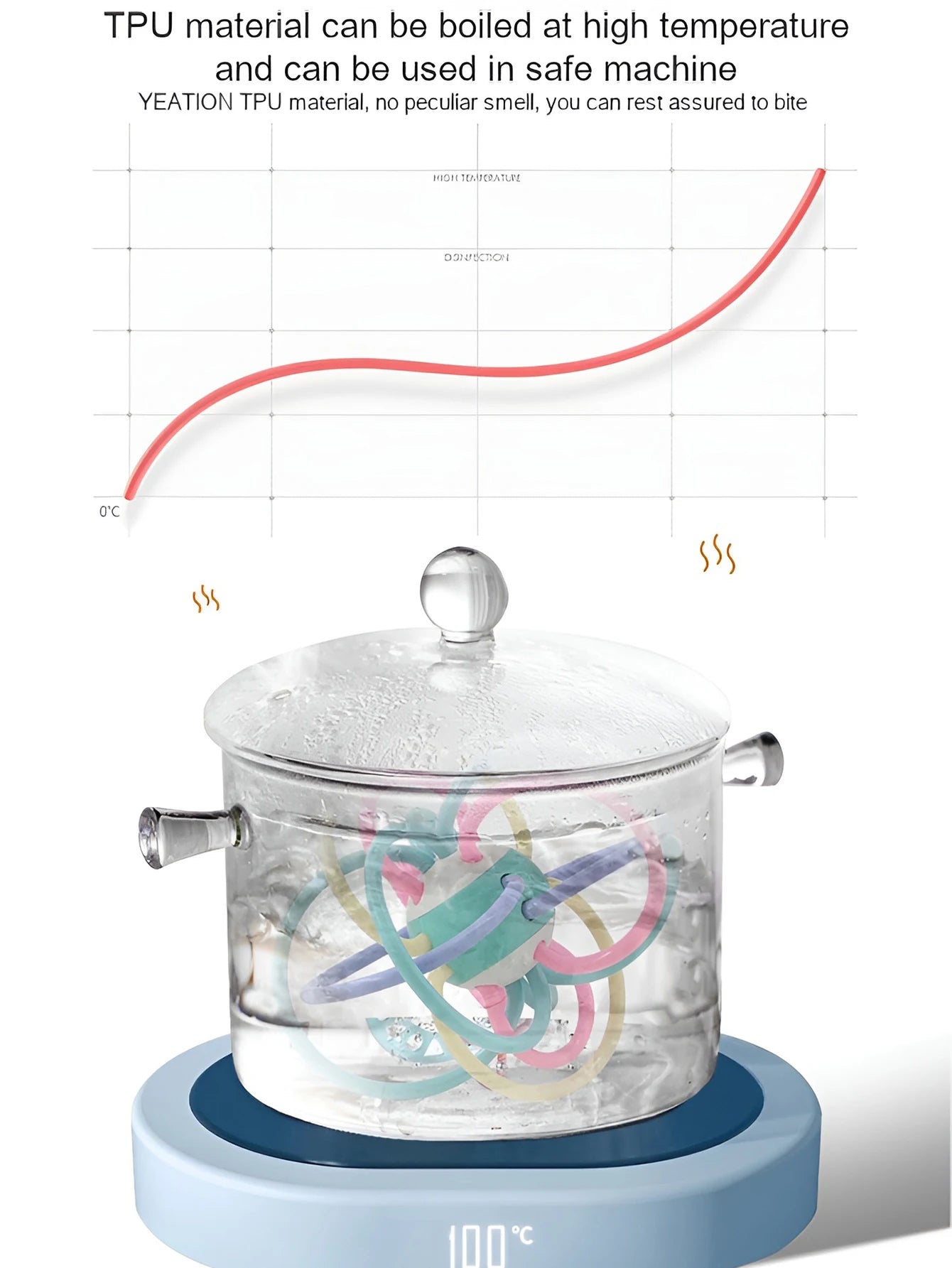 Baby toys: Manhattan ball, baby teething ball, soft rubber teething toy, hand-held ball for babies, newborn rattle