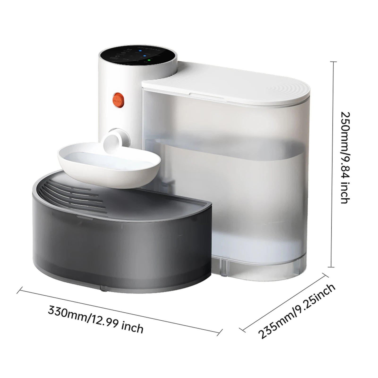 Smart Pets Water Fountain 3L Pour-Over Automatic Pets Water Dispenser Ultra-Quiet Wireless Water Feeder for Dogs and Cats Sewage