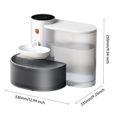 Smart Pets Water Fountain 3L Pour-Over Automatic Pets Water Dispenser Ultra-Quiet Wireless Water Feeder for Dogs and Cats Sewage