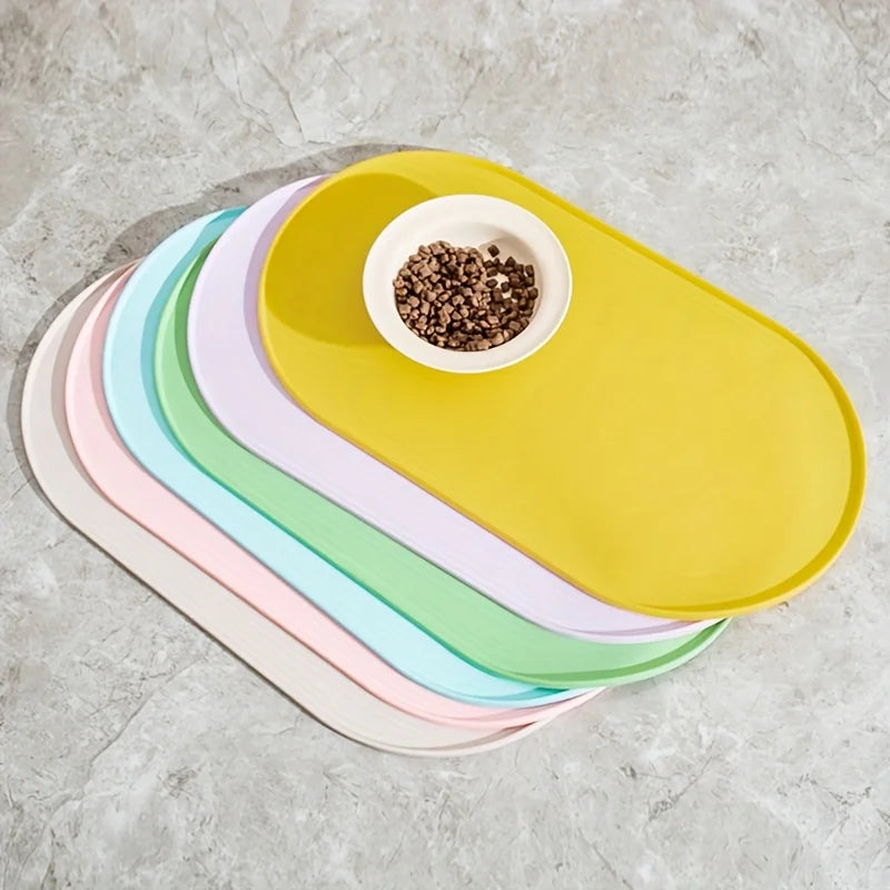 1pc,Cat Feeding Mat with Non-Slip Waterproof Design,Pet Food Mat, Compatible with Cat/Dog Bowls, Multipet Households, Dog Owners