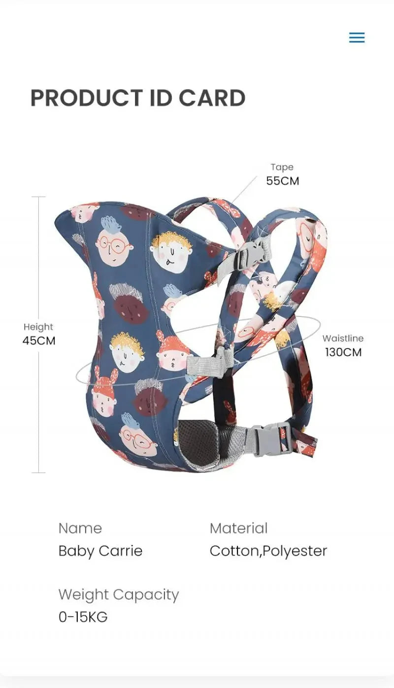 Baby Carrier Front Carry Horizontal Waist Stool Adjustable Ergonomic Newborn Carriers Multi-Functional Breathable Babies Items