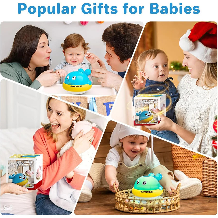 Baby Bath Toys Toddler Bath Toys for Kids Light Up Whale Bath Toys Sprinkler Pool Water Table Infant Toys Bathtub Fountain Toy