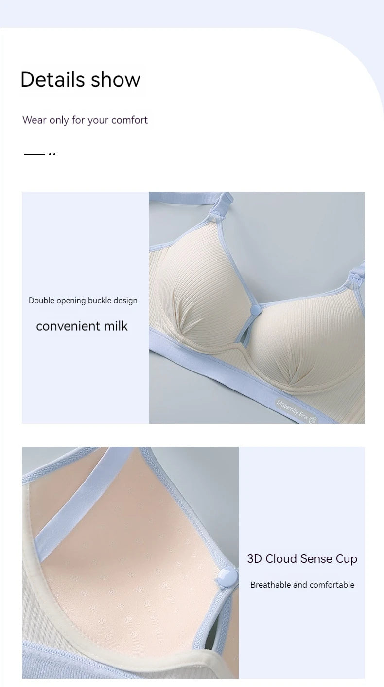 Women's Seamless  Breathable Nursing  Bra For All Seasons  Push-up  Pure Cotton  No Underwire  Maternity Sleepwear