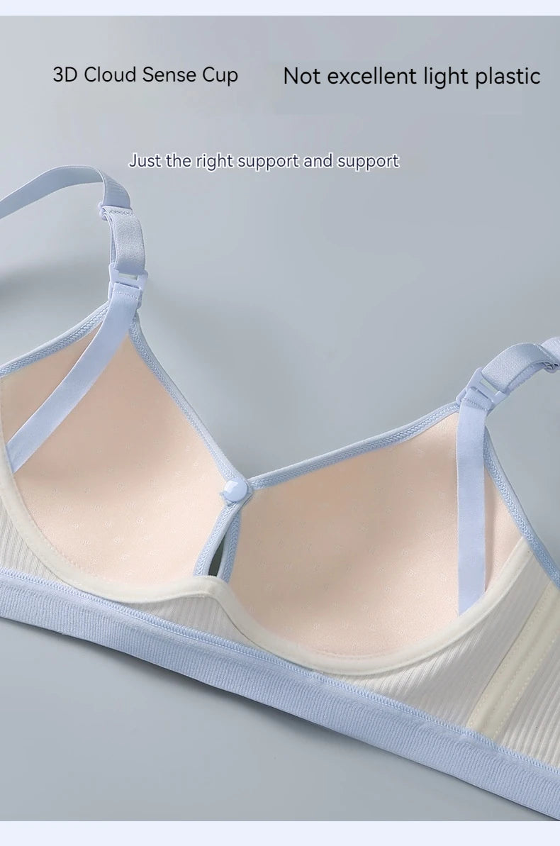 Women's Seamless  Breathable Nursing  Bra For All Seasons  Push-up  Pure Cotton  No Underwire  Maternity Sleepwear