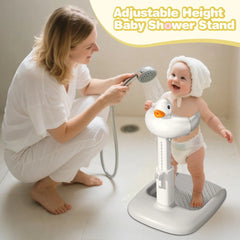 Baby Standing Bath Maker, Baby Shower Stand, Bath Shower Standing Support Baby Bath Stand, Portable and Free Mother Hands