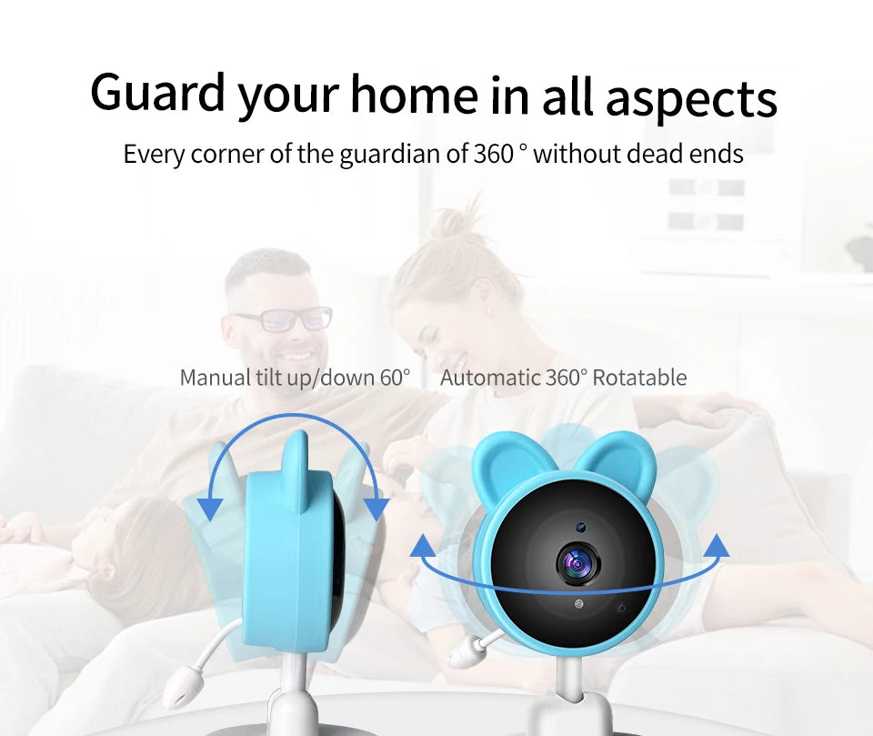 Baby Care Infrared Night Vision Breastfeeding Reminder Temperature Detection Lullaby Wireless Connection Video Surveillance
