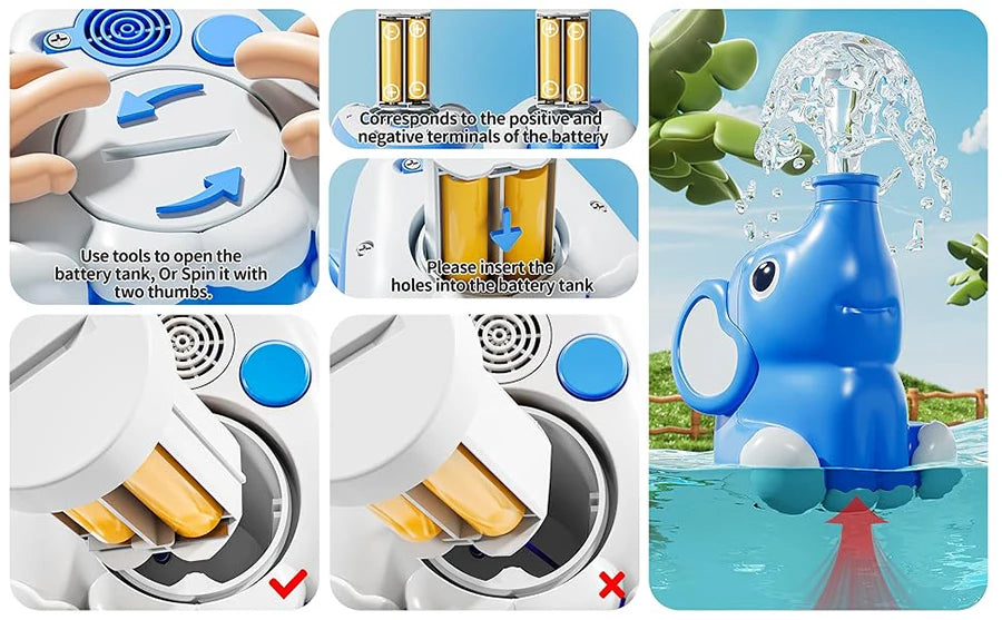 Elephant Baby Bath Shower Head Toys for Kids Bath Toys for Infants Kids Swimming Pool Toys Bathtub Toys Toddlers Newborn Infants