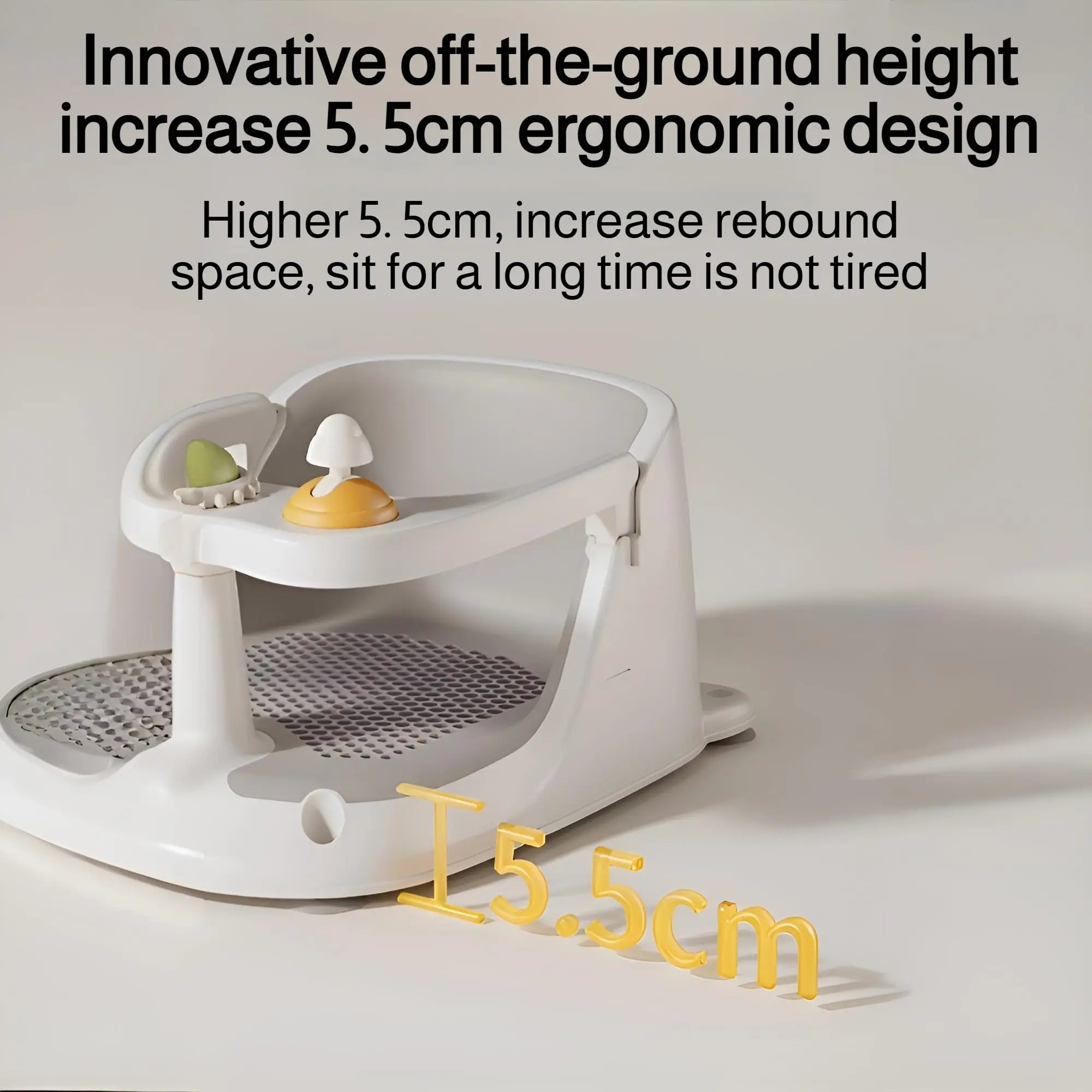 Baby Bath Seat for Babies 6 Months & Up - Bathtub Seats for Babies Sitting Up with Rinse Cup, Non-Slip, Comfortable, Infant Bath