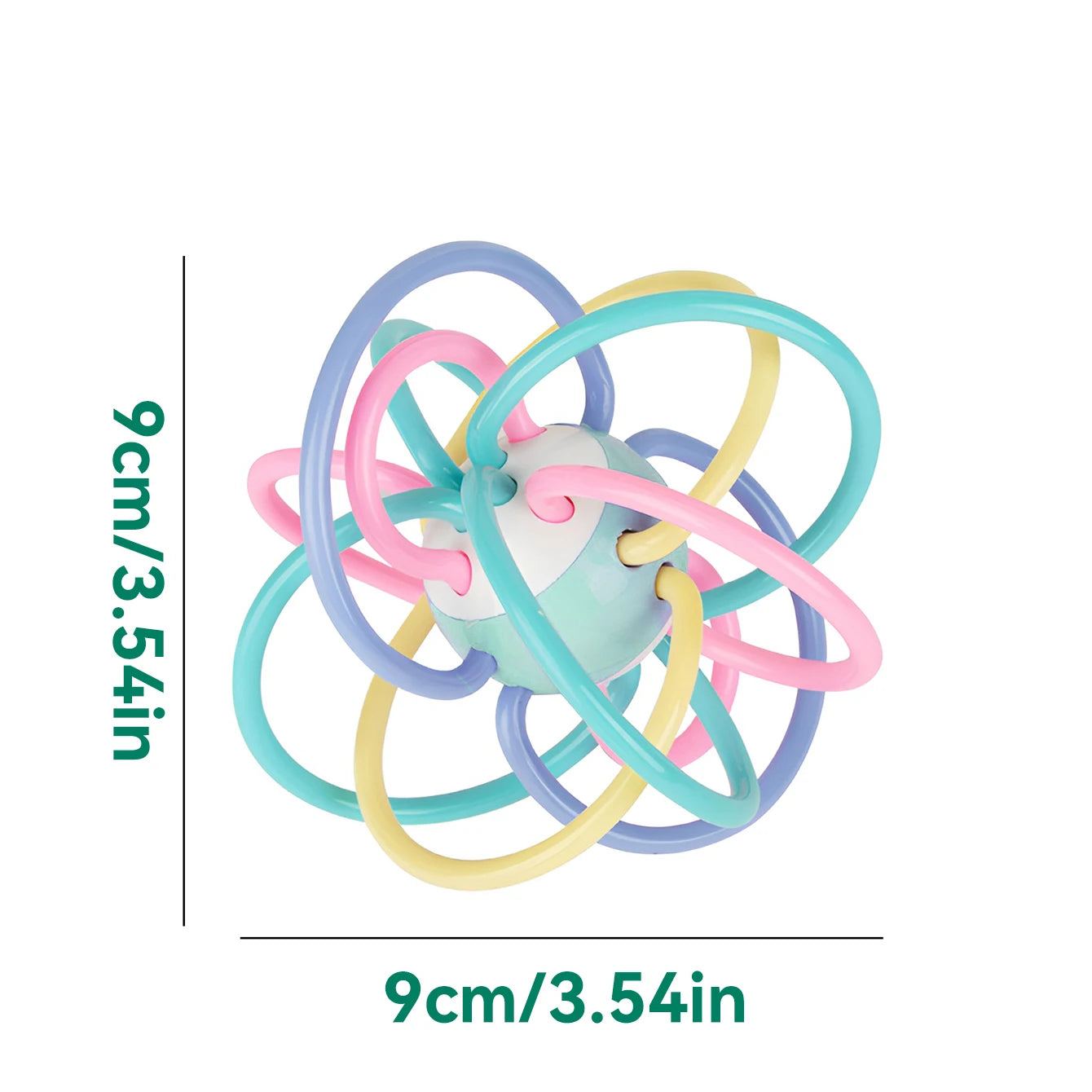 Baby toys: Manhattan ball, baby teething ball, soft rubber teething toy, hand-held ball for babies, newborn rattle