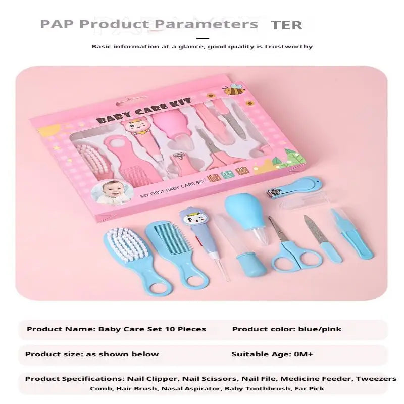 13pcs Comb Grooming Baby Care Kit Baby Portable Tool Grooming Nail Care Set